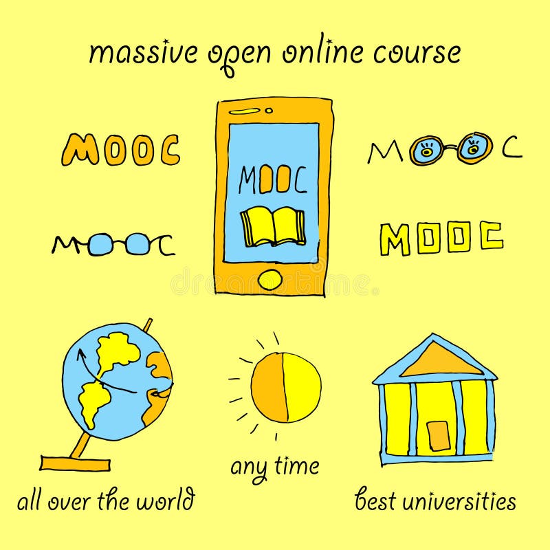 Massive open online course royalty free illustration