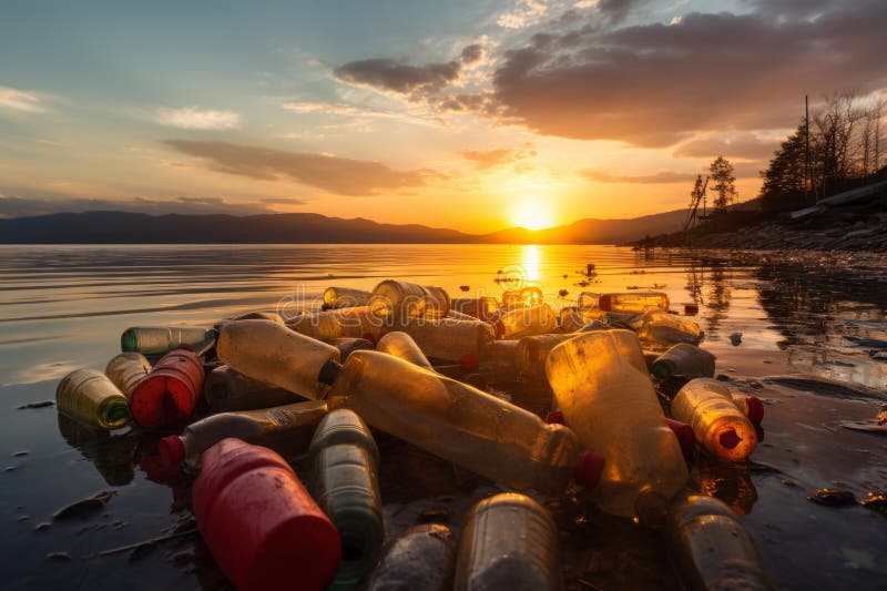 Massive plastic pollution crisis a global environmental catastrophe with far reaching consequences royalty free illustration