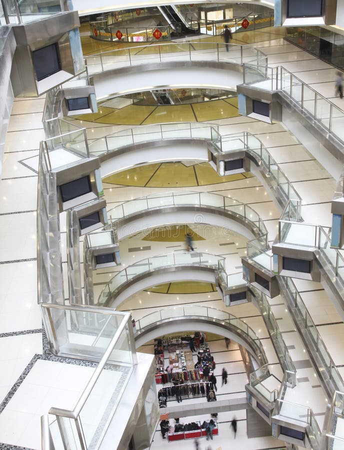 Massive shopping mall royalty free stock photo