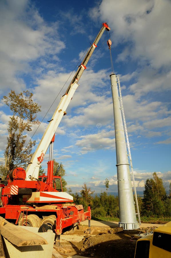 Mast lift and crane stock image. Image of tall, high 22483213