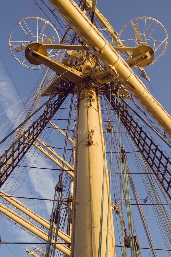 Mast of a tall ship stock image. Image of adventure, sailing 18870629