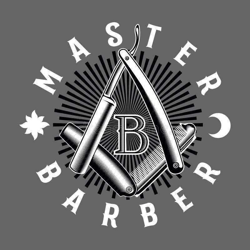 Master Barber. Masonic Style Emblem. Stock Vector - Illustration of master,  hair: 169426591