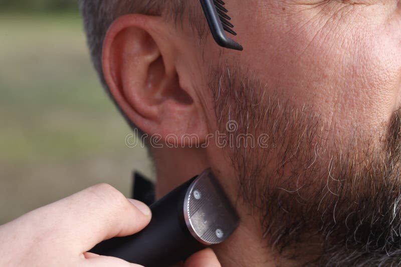 Master Barber Shears Beard Man Stock Photo Image of mirror, enjoying