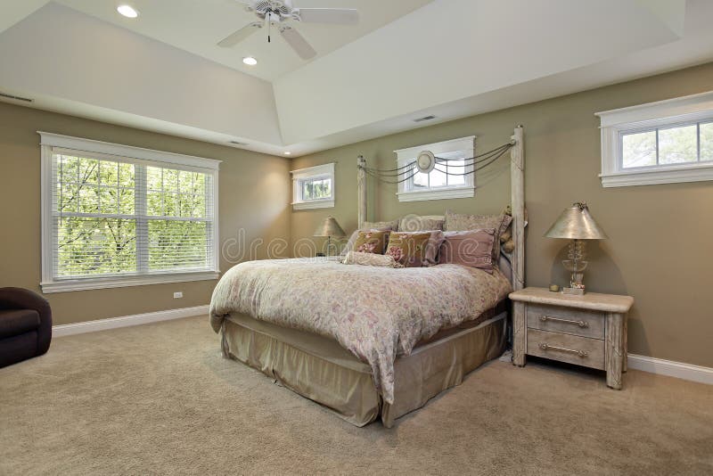 Master Bedroom With Gold Walls Stock Photo Image 46487300