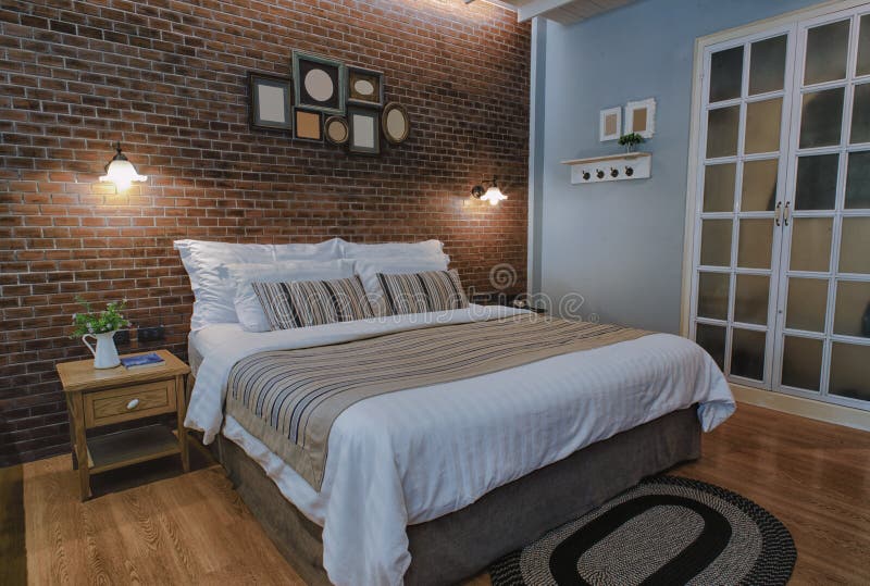 Master Bedroom with King Size Bed Stock Photo - Image of furniture