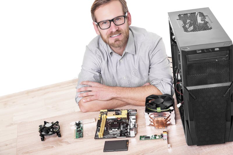 Master of computer repair stock photo. Image of office 64743034