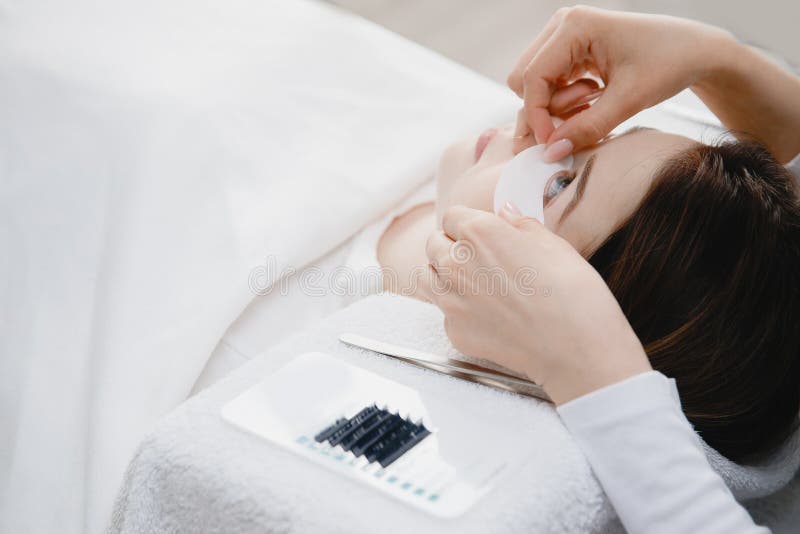 Master Making Fake Set Lash Eyelash Extension Procedure, Work with