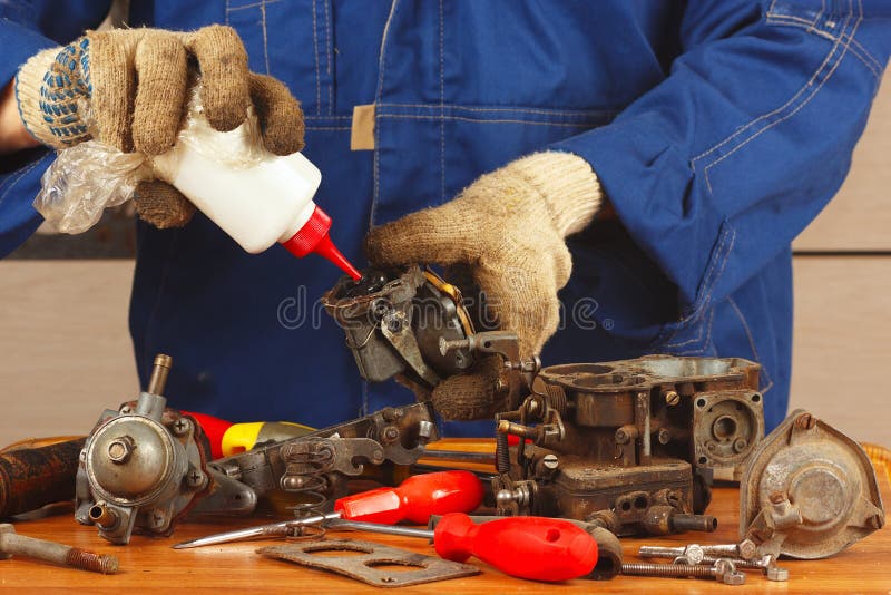 Master Repairing Electronic Devices in Service Workshop Stock Photo ...