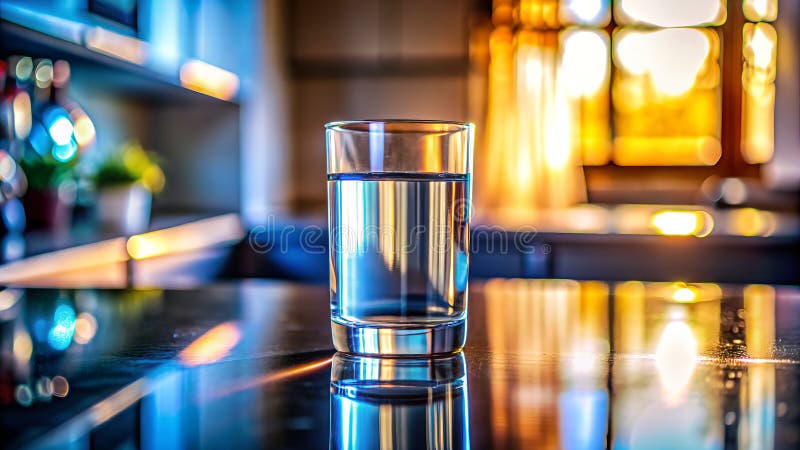 Mastering the Rule of Thirds A Still Life Photography Tutorial Featuring a Kitchen Water Glass stock illustration