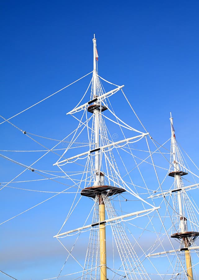 Masts in ice