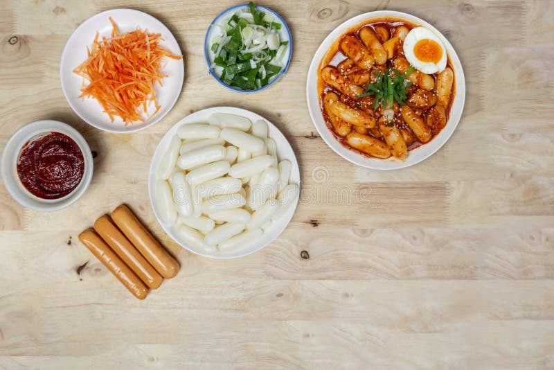 Comida de rua coreana tradicional coreano sotteok sotteok