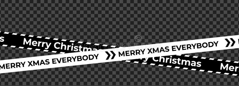 Mata in Xmas alla-band med dubbla pilar i svart och vit design. Varningsmenyfliksområdet på genomskinlig bakgrund royaltyfri illustrationer