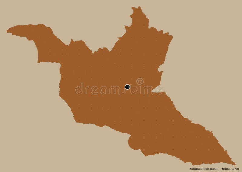 Matabeleland South, province of Zimbabwe, on solid. Pattern. Shape of Matabeleland South, province of Zimbabwe, with its capital isolated on a solid color stock illustration Matabeleland South, province of Zimbabwe, on solid. Pattern. Shape of Matabeleland South, province of Zimbabwe, with its capital isolated on a solid color stock illustration