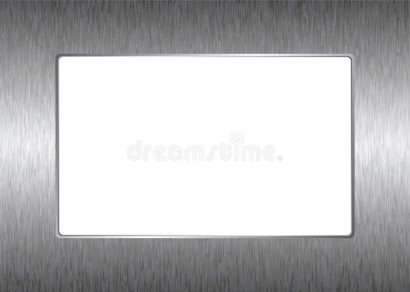 Matal silver picture frame vector illustration