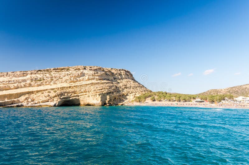  Matala  Strand  Auf Kreta  Insel Griechenland Stockfoto 