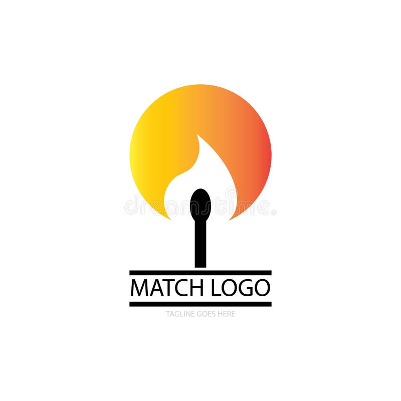 match and fire logo vector vector illustration match and fire logo vector vector illustration