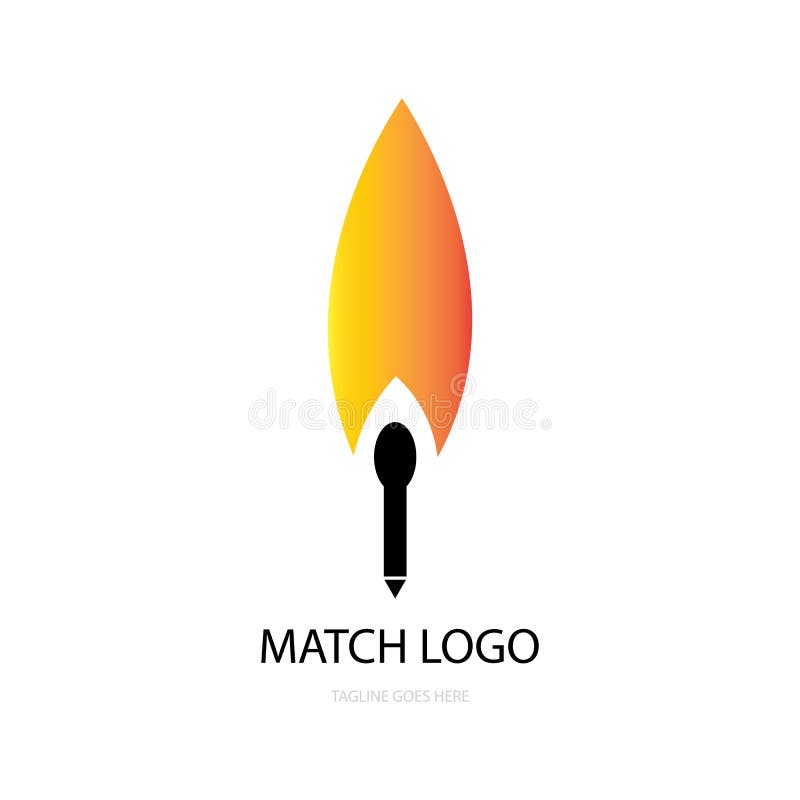Match and fire logo vector stock vector. Illustration of energy 173584763