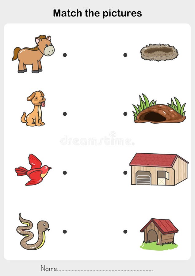 Animal Homes Matching Stock Illustrations – 21 Animal Homes Matching Stock  Illustrations, Vectors & Clipart - Dreamstime