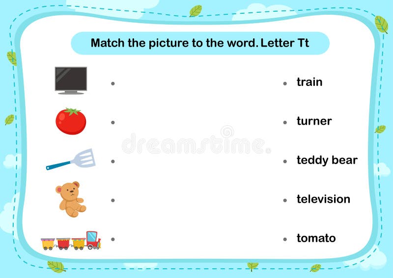 Match the Words. Match the Words with the correct pictures.