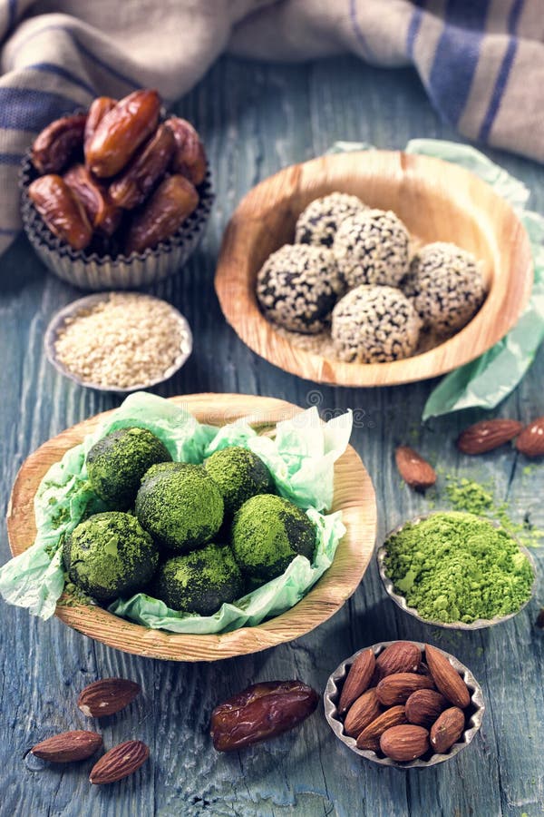 Matcha energy balls stock photo. Image of food, healthy 94272426