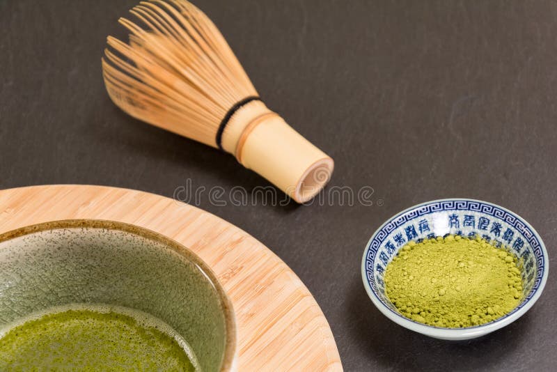 Matcha Green Tea in a Bowl stock image. Image of ingredient 59506513
