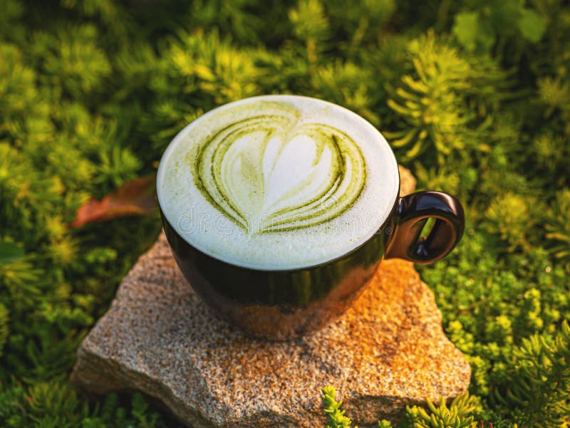 Matcha Green tea latte fotografia stock libera da diritti Matcha Green tea latte fotografia stock libera da diritti
