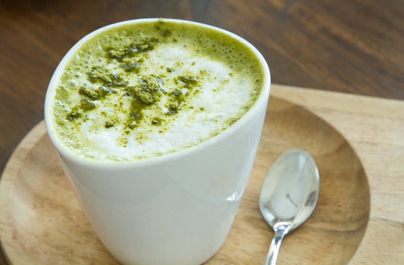 Matcha Latte green tea royalty free stock image