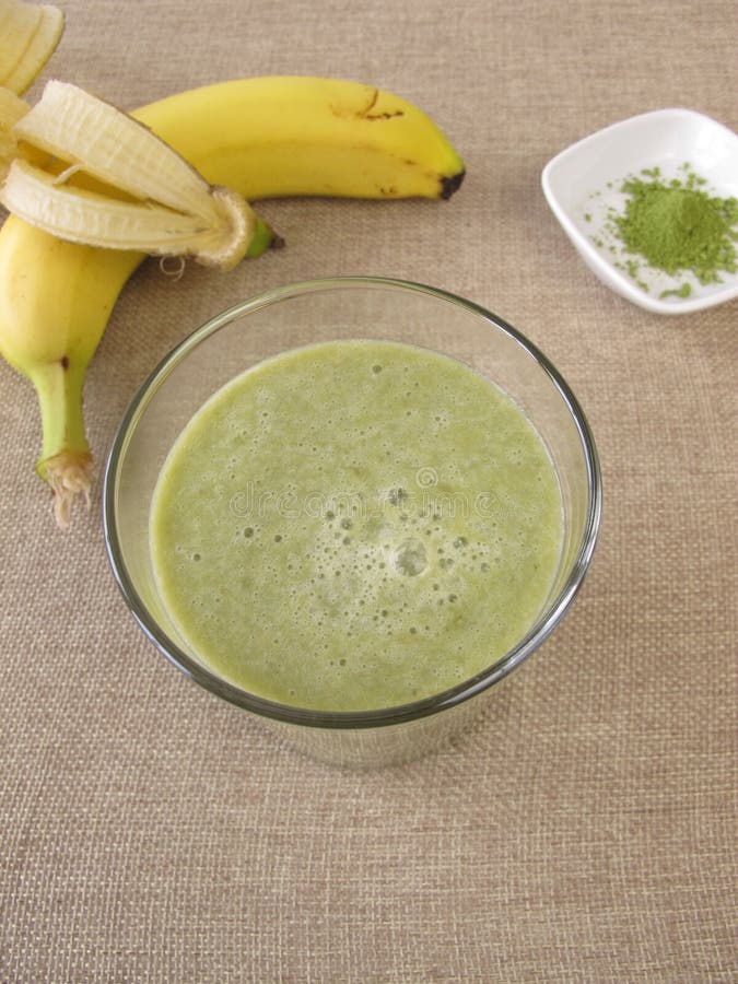 Matcha shake with banana stock image. Image of drink - 51708331