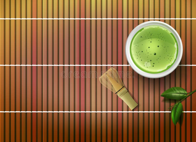 Matcha tea stock illustrationer Matcha tea stock illustrationer
