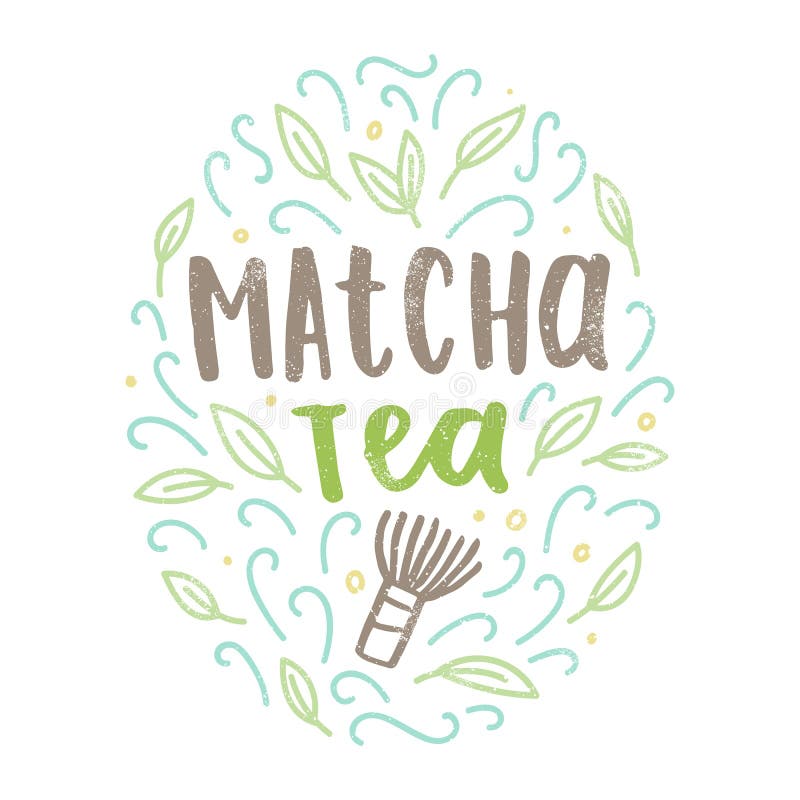 Matcha tea label. vector illustration Matcha tea label. vector illustration