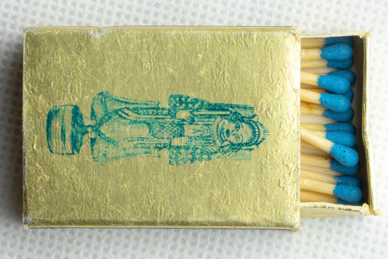 Matchbook with Card Matches and Blue Gunpowder Editorial Image Image
