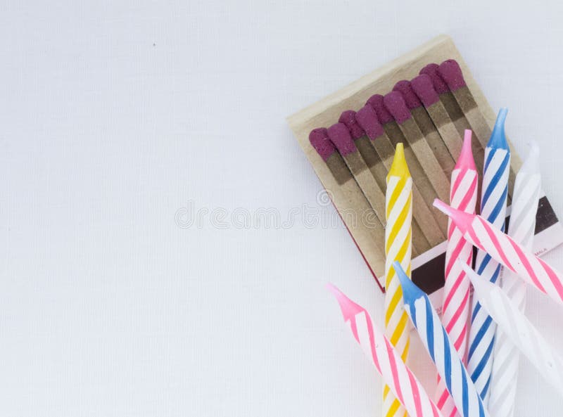 Matches And Candles For Birthday Party Stock Photo Image of