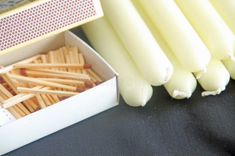 Matches and Candles stock image. Image of business, blackout 47393921