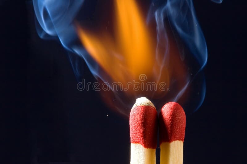 Matches igniting