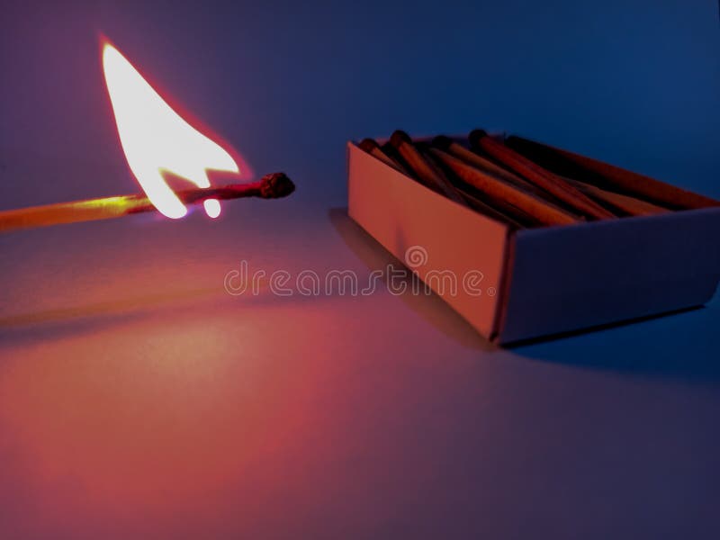 Matches Light Up on Black Background Stock Photo Image of isolated