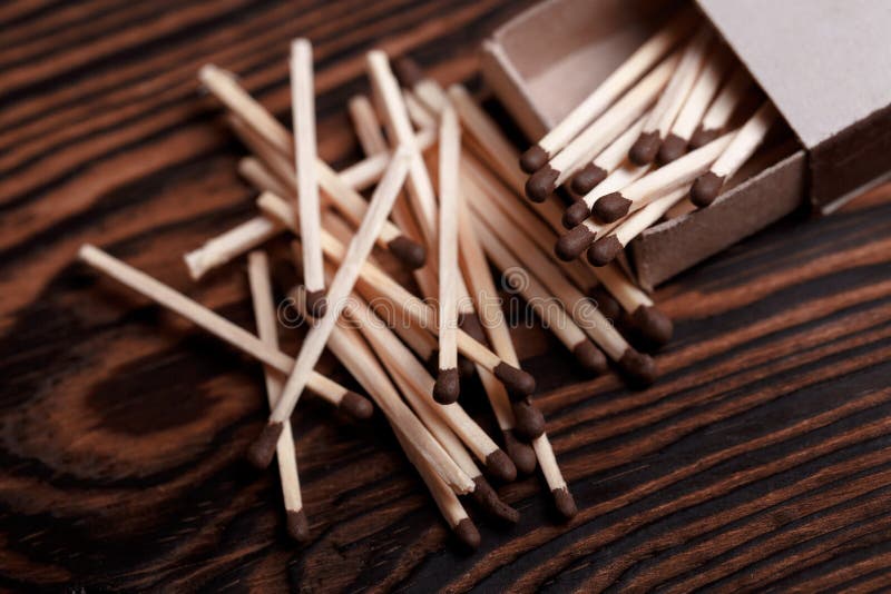 Matches in open match box stock photo. Image of closeup 113226594