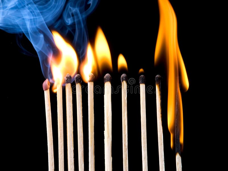 Line of Fire stock photo. Image of matches, queue, smoking 5214