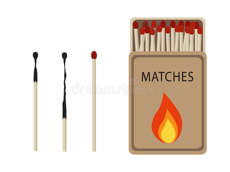 Box of matchsticks stock photo. Image of isolated, lighting - 21879900