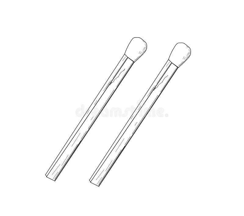 Matches Vector Illustration. Stock Vector Illustration of heat