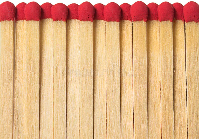 Matches on a white background