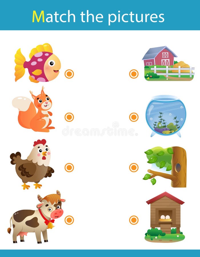 Animals Their Homes Matching Game Stock Illustrations – 26 Animals Their  Homes Matching Game Stock Illustrations, Vectors & Clipart - Dreamstime