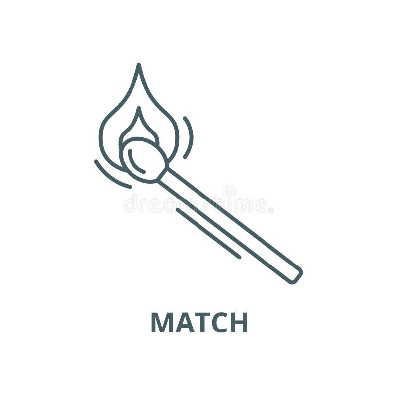 Matchvektorlinie Ikone, lineares Konzept, Entwurfszeichen, Symbol lizenzfreie abbildung Matchvektorlinie Ikone, lineares Konzept, Entwurfszeichen, Symbol lizenzfreie abbildung