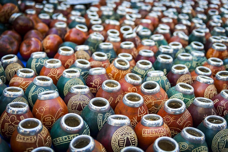 Mate tea cups stock photo. Image of yerba, ceremony, straw 518496