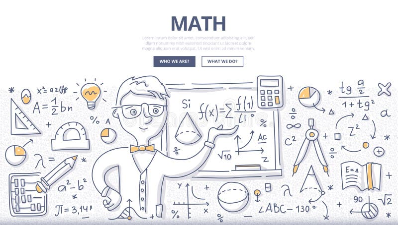 Matematikklotterbegrepp royaltyfri illustrationer Matematikklotterbegrepp royaltyfri illustrationer