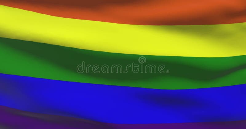 Material de indicador lgbt. lgbtq ondeando la bandera arco iris en el viento. lgbt o glbt es un initialismo que significa bisexual