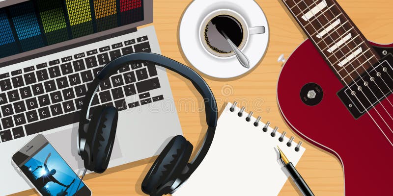 Material, Musik, Aufnahme, Musiker, Komponist stock abbildung Material, Musik, Aufnahme, Musiker, Komponist stock abbildung