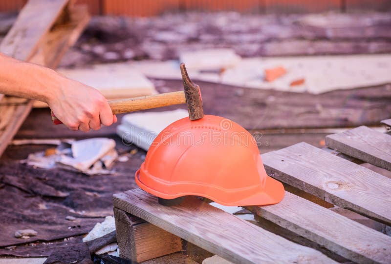 Material Strength. Building Construction. Professional Hard Hat