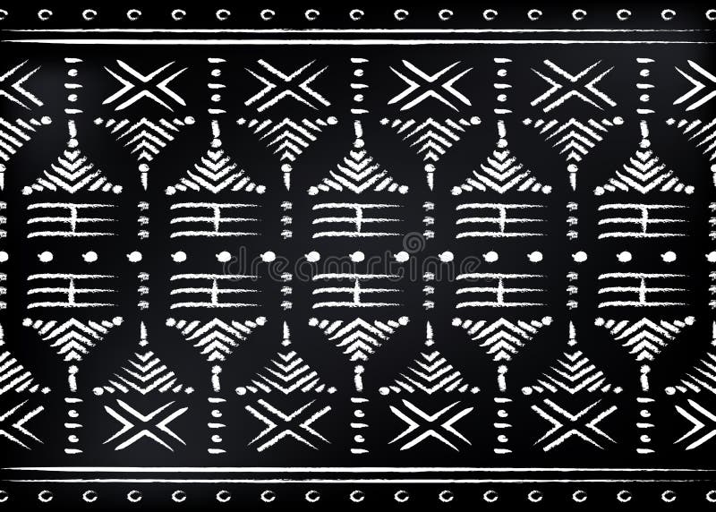 Material tipărit african ornament etnic făcut manual pentru dvs. design etnic și trib elemente geometrice. textură de tip afro vec vector illustration
