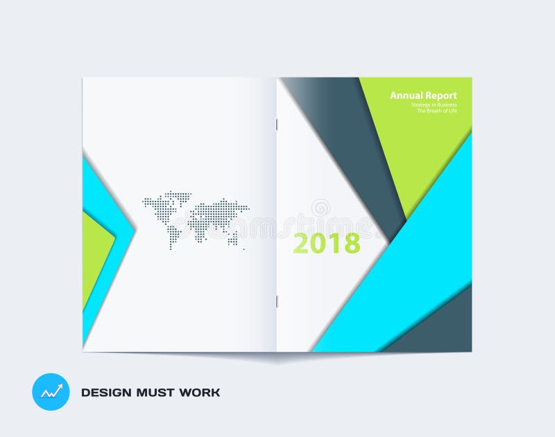 Materiell design av broschyruppsättningen, abstrakt årsrapport, horisontalräkning stock illustrationer Materiell design av broschyruppsättningen, abstrakt årsrapport, horisontalräkning stock illustrationer