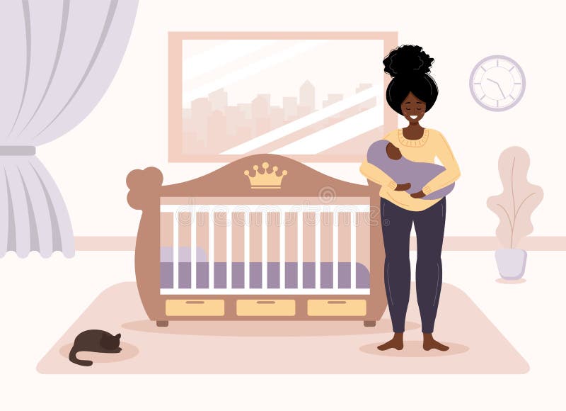 Maternite Heureuse La Femme Arabe Se Tient Au Berceau Et A Tenir Le Bebe Dans Ses Bras Lit Bebe Conception Creative De L Interf Illustration De Vecteur Illustration Du Vide Couleur Maternite Heureuse La Femme Arabe Se Tient Au Berceau Et A Tenir Le Bebe Dans Ses Bras Lit Bebe Conception Creative De L Interf Illustration De Vecteur Illustration Du Vide Couleur